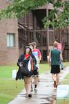 08/232/16 - Upperclassmen help new students carry belongings to the residence halls during new student move-in day. 