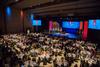10/290/17 - Guests of the 20th annual Scholarship Banquet enjoy dinner while the jazz band plays.