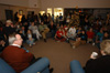 Each year President Dockery and his wife Lanese gather with students in the McAfee Commons to reflect upon Christmas. - Photo by Morris Abernathy