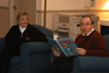 12/14/04 - President Dockery and his wife Lanese gathered with students in the McAfee Commons during his annual reading of <i>The Night Before Christmas</i>.