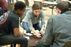 01/9/18 - Karis Lancaster, senior English with honors major, plays in the Residence Life Bunco tournament with her fellow students during January term.