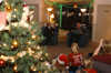 President Dockery and his wife Lanese celebrated Christmas with students in the McAfee Commons during his annual reading of the Christmas story. - Photo by Morris Abernathy