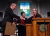 As part of the fall graduation ceremony, President David Dockery presented the Robert E. Craig Service Award to Jim Moss, president and chief executive officer of West Tennessee Healthcare in Jackson.  - Photo by Morris Abernathy