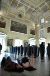 Sophomores Jenny Brewer, social work, and
Elizabeth Cannava, Christian ethics, explore a museum in Naples during the annual winter in Italy study tour for students in "World Literature" and "Arts in Western Civilization" classes. - Photo by Amanda Herron