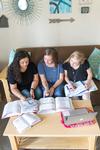 09/254/19 - Macy Morrison, Morgan Ray and Callie Hauss, nursing majors, work in their dorm room.