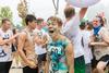 08/236/19 - Students celebrate at the end of the Residence Life 1/2K.