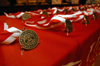 Members of the class of 1955 each received a special 50th Reunion medallion during Homecoming. - Photo by Morris Abernathy