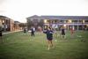 09/249/20 - Students enjoy tossing the frisbee during the Labor Day Block Party outside the Bowld Commons.