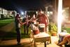 09/259/20 - Students fuel up at the apartment of Ben Bredow, residence director of the male quads, during Progressive Snacking. 