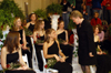 First Lady Lanese Dockery takes a moment to fellowship with the 2005 Homecoming Court. - Photo by Morris Abernathy