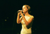 08/27/02 - Freshman Amanda Raley sings in the Variety Show during New Student Orientation 2002.