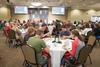 09/268/21 - Students enjoy a brunch with their family members during Family Weekend.