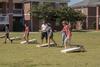 09/268/21 - Students and their families enjoy a game of corn hole during Family Weekend.