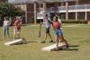09/268/21 - Students and their families enjoy a game of corn hole during Family Weekend.
