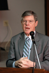 Fox News analyst Morton Kondracke addressed a small group of Union students and faculty members before his Union Forum address.  - Photo by Morris Abernathy
