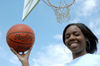 04/5/05 - Senior Monica Elliott ran the court and the Union
offense in winning the NAIA National Tournament hustle award.