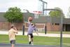 04/111/22 - Justis Phegley and Tadd Binkley play basketball at ResLife's Field Day event.