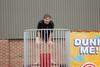 04/111/22 - Dave Edgren leaving the dunk tank soaked at ResLife's Field Day event.