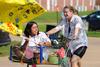 08/239/22 - Students Eliana Isom and Elizabeth Edison get ready to compete in ResLife's annual 1/2K competition.