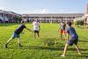 09/248/22 - Students play spikeball on the Grace Quad during ResLife's Labor Day Block Party.