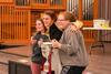 01/17/23 - Student Chyselyn Dabbs, Mo Sparks and Taniya Williams celebrate their victory in Residence Life's annual Union Cup, a year-long competition between residence dorms.