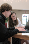 Seniors Meredith Williams and Kevin Minister,
theology majors, declined full graduate scholarships from Yale to attend Boston University. - Photo by Amanda Herron