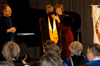 President Dockery congratulates his administrative assistant Cindy Meredith after she was named Staff Member of the Year during Awards Day. - Photo by Jim Veneman