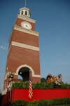 05/21/05 - President David S. Dockery addresses the crowd during the spring graduation ceremony.