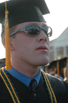 Learning foundations graduate Nathan Orr reflects on his time at Union during spring graduation. - Photo by Kristen Nicole Sayres