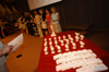 The Nursing Class of 2005 begins to take its place on the stage during the nursing dedication service. - Photo by Morris Abernathy