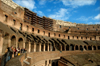 Arts in Western Civilization students take a tour of the Roman Colosseum during the annual Italy study tour. - Photo by Amanda Herron