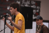 Aaron Shepherd and Andy Kelly perform at the Battle of the Bands event hosted by the Freshman Council to support Relay for Life. - Photo by Kristen Nicole Sayres
