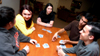 02/3/05 - Andrea Hudgins, Lorien Pirtle, Jessica Humphreys, Chris Clermont, and Josh McCoy catch up with each other over a game of cards after the winter break.