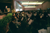 The Union Symphonic Orchestra prepares for chapel as Dr. Dockery welcomes a full chapel prepared to listen to Chuck Colson. - Photo by Jim Veneman