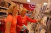 08/27/05 - Freshman Christa Smith, music management major, and her mother, Cathy, pick out a shower curtain at Target for her dorm room.  Christa and her family came to Union from South Korea, where her father works for the Department of Defense.