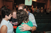08/27/05 - During the annual Focus chapel service, new student Jessica Bandy bids farewell to her family as they pray together. This year's freshman class boasts the
largest enrollment in Union history with over 400 students. - Kristen Nicole Sayres