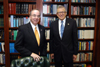 09/22/05 - President Dockery visits with Dr. Charles Colson in the President's Office shortly before Dr. Colson spoke at Union.