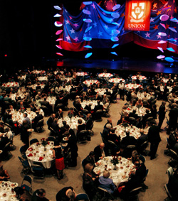 9/27/2005 - The 9th Annual Scholarship Banquet, held at Jackson’s Carl Perkins Civic Center, raised nearly $500,000 for student scholarships. (ID: 3978)
