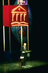 Former Secretary of State James Baker addresses the audience at the Sixth Annual Scholarship Banquet. - Photo by Jim Veneman