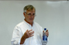 10/6/05 - Fiction author Clyde Edgerton spent time with Union students and faculty Oct. 6, critiquing papers and offering advice about how to succeed as a writer.
