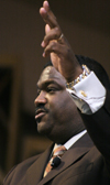 10/26/05 - Evangelist Voddie Baucham speaks about family discipleship in chapel during the Faith In Practice Conference. - Kyle Kurlick