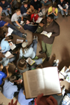 10/27/05 - Students packed out the Hurt Commons to listen to Voddie Baucham during the Faith in Practice Conference. - Kyle Kurlick