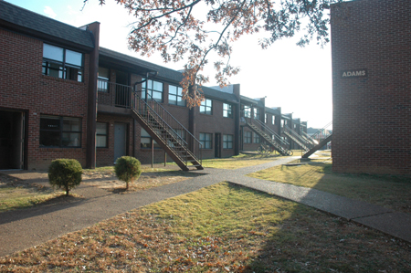 A fall day in the Watters Residence Complex.
