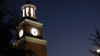 Miller Tower on a fall night. - Photo by Morris Abernathy