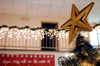 A star sits proudly atop the McAfee Commons Christmas tree during the holiday season. - Photo by Brad Moore