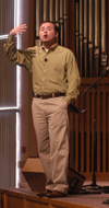 02/10/06 - Minister to the University Todd Brady spoke on <em>Living Under Lordship -- not Legalism</em>
from Luke 6:1-11 during a chapel service.
 - Stephanny Rodriguez