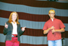 10/11/02 - The hosts for this year's SAC Variety Show were Chemistry major Lauren Webb and Engineering major Nathan Michael.