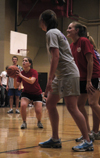Kayli Anthony focuses on a free throw at a ladies intramural basketball game. - Photo by Stephanny Rodriguez