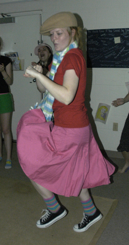 Sarah McBroom shows off her fashion sense.