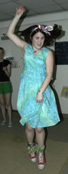 02/10/06 - Megan McMurry shows off her fashion sense.
